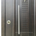 Pakistan anti-rust silver long handle exterior entrance security steel armored door for house